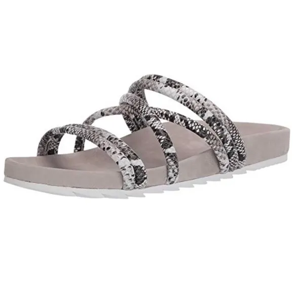 J/SLIDES TESS EMBOSSED STRAPPY SLIDE SANDAL SZ 6.5- NIB!