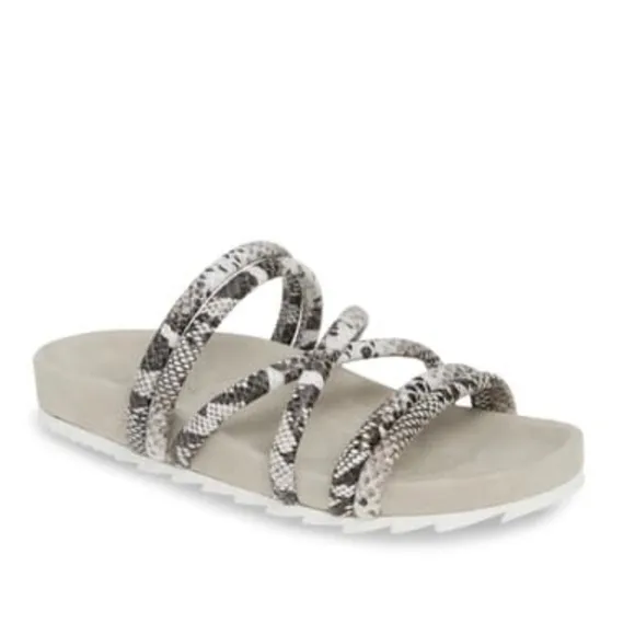 J/SLIDES TESS EMBOSSED STRAPPY SLIDE SANDAL SZ 6.5- NIB!