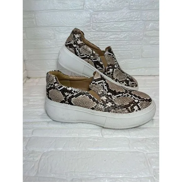 J/Slides NYC Cleo Snake Print Leather