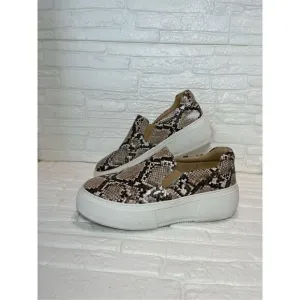 J/Slides NYC Cleo Snake Print Leather