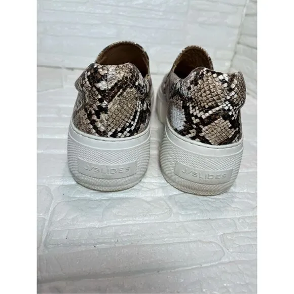 J/Slides NYC Cleo Snake Print Leather