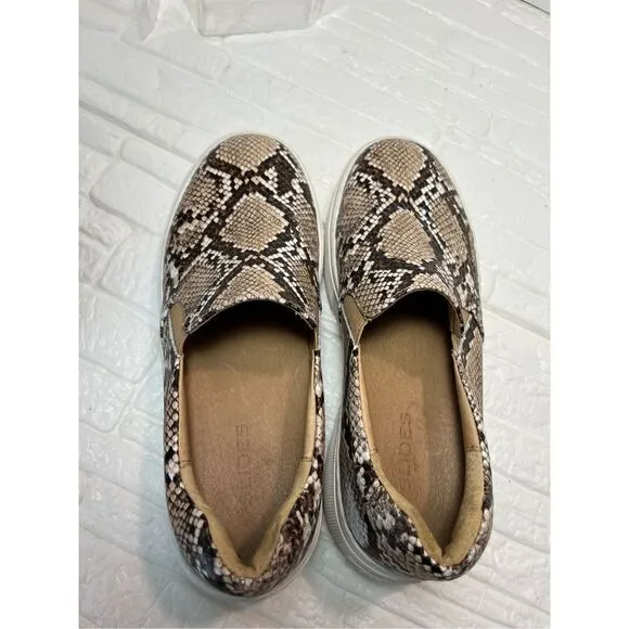 J/Slides NYC Cleo Snake Print Leather