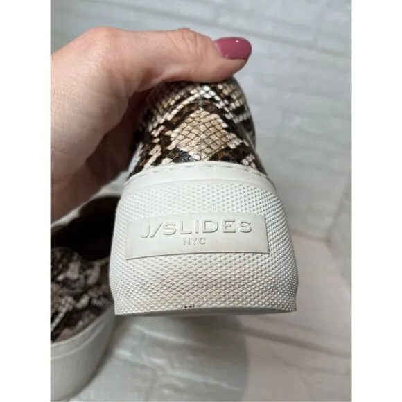 J/Slides NYC Cleo Snake Print Leather