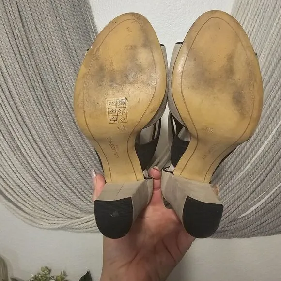 Karl Lagerfeld Paris &quot;Rosalie&quot; Open Toe Heels Sz 7.5