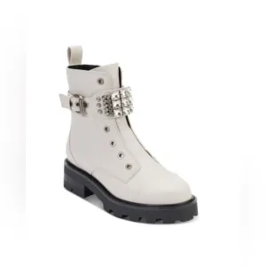 Karl Lagerfeld Paris Womens Maeva Embellished Buckle White