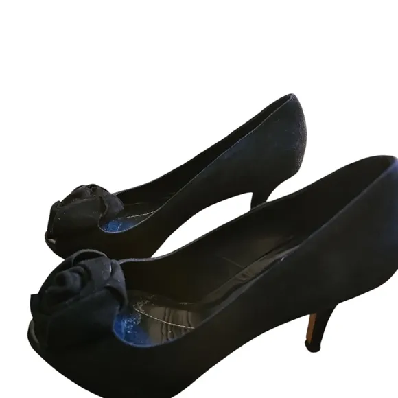 Kate Spade Black Peep Toe Heels