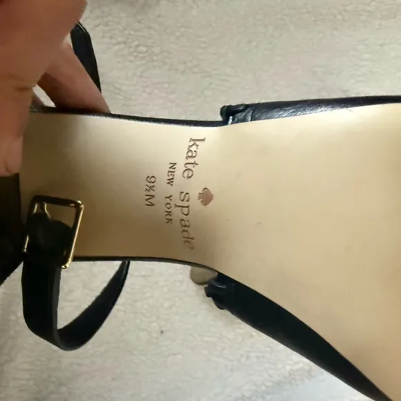 Kate Spade block black heels