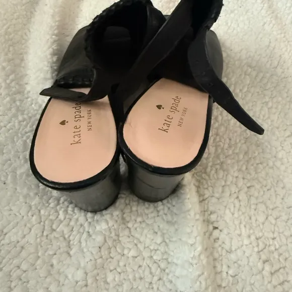 Kate Spade block black heels