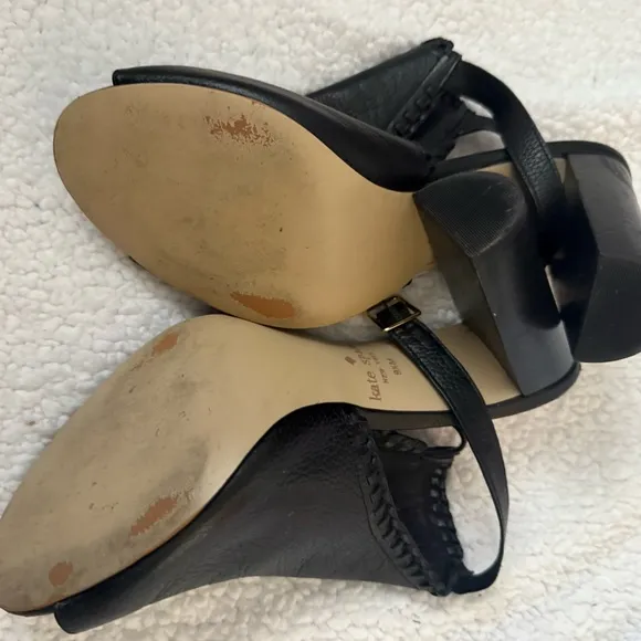 Kate Spade block black heels