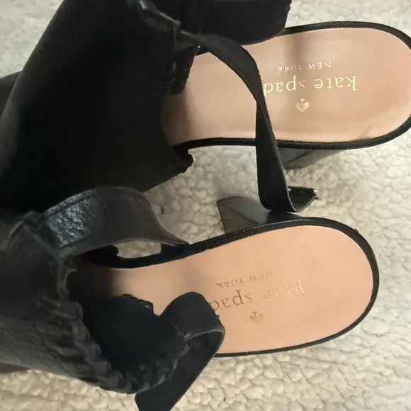 Kate Spade block black heels