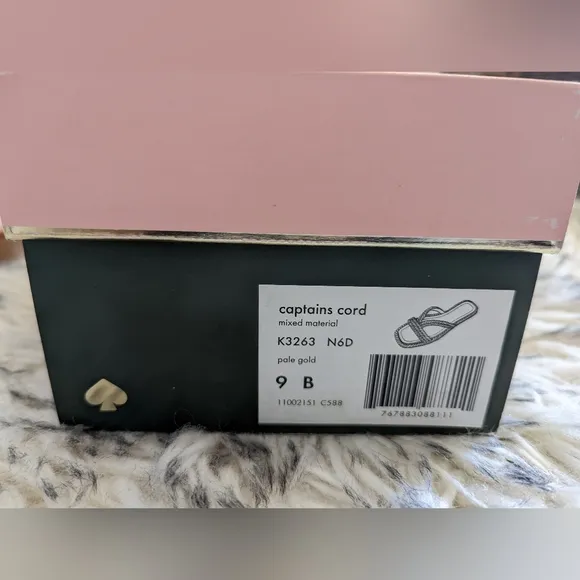 Kate Spade Captain's Cord Slide Sandals With Box