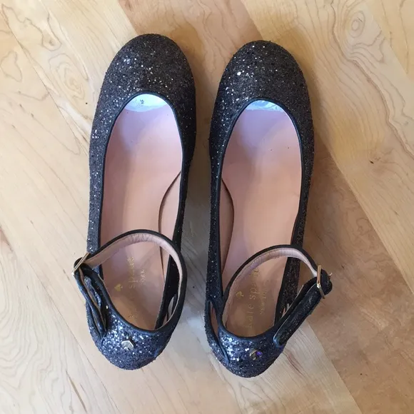 Kate Spade Glitter Block Heels