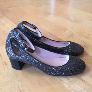 Kate Spade Glitter Block Heels