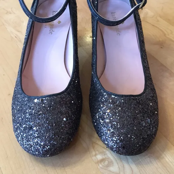 Kate Spade Glitter Block Heels