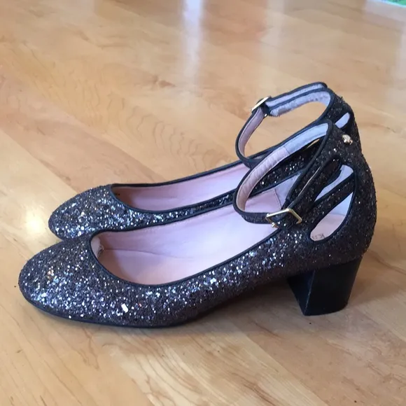 Kate Spade Glitter Block Heels