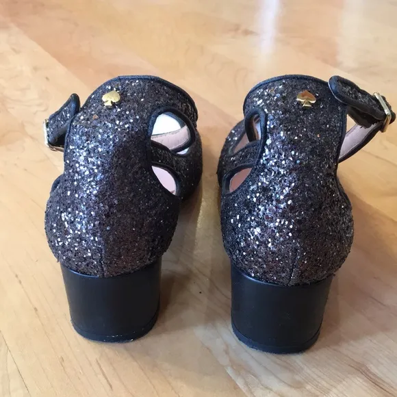 Kate Spade Glitter Block Heels