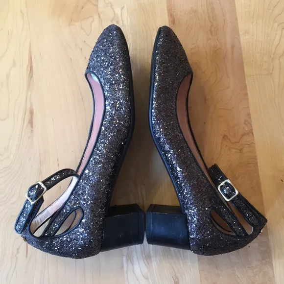 Kate Spade Glitter Block Heels