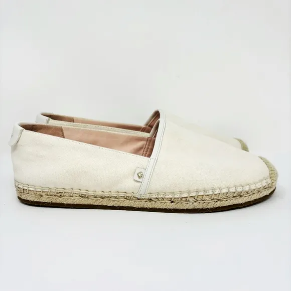 KATE SPADE Gramercy Cream Espadrille Canvas Slip On Sneaker 9.5