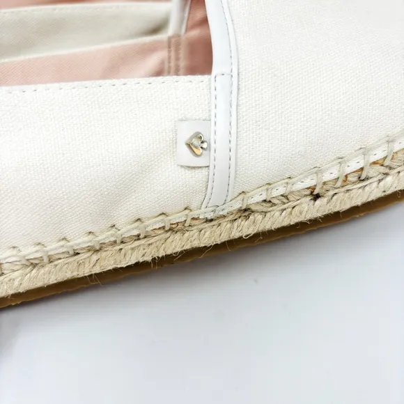 KATE SPADE Gramercy Cream Espadrille Canvas Slip On Sneaker 9.5