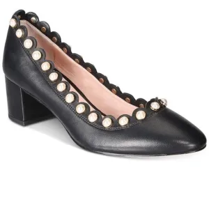 Kate Spade Maeve Black Pearl Studded Pumps Heels Regency Twee Feminine Princess