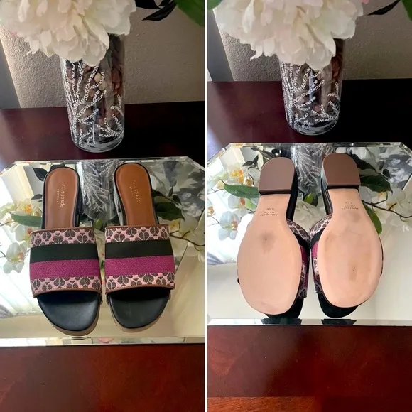 Kate Spade Sandals Signature Spade Flower Jacquard Boardwalk Slides