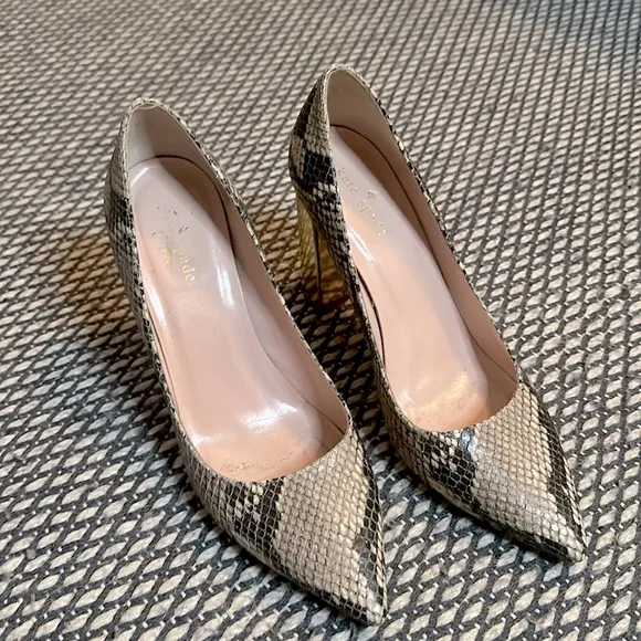 Kate spade snake print heels 8