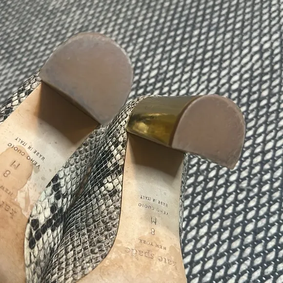 Kate spade snake print heels 8