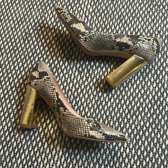 Kate spade snake print heels 8