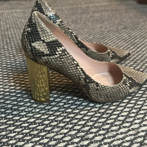 Kate spade snake print heels 8