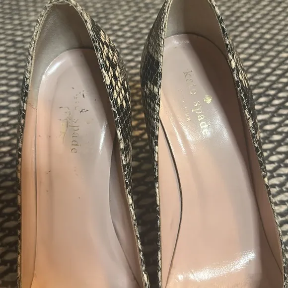 Kate spade snake print heels 8