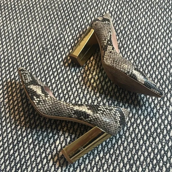 Kate spade snake print heels 8