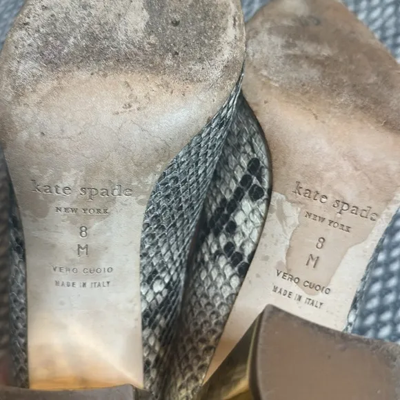 Kate spade snake print heels 8