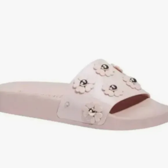 Kate Spade Spring Flower Embellished Slides size9 new