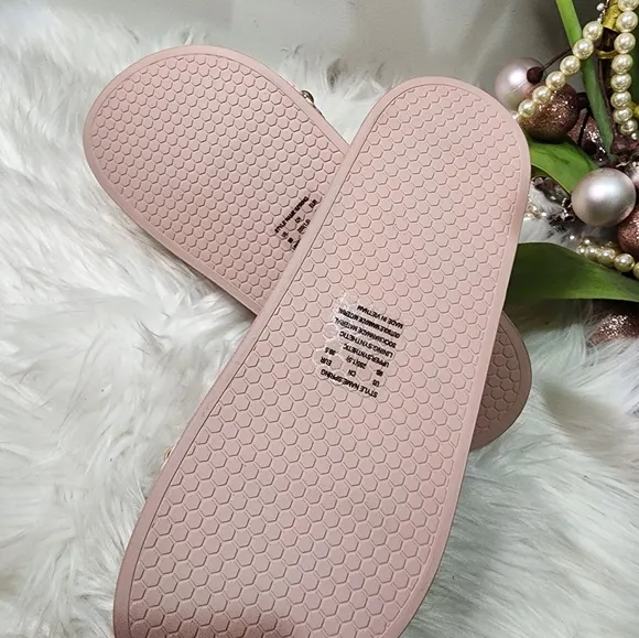 Kate Spade Spring Flower Embellished Slides size9 new