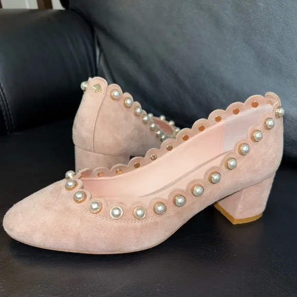 Kate Spade Womens Maeve Suede Block Heels