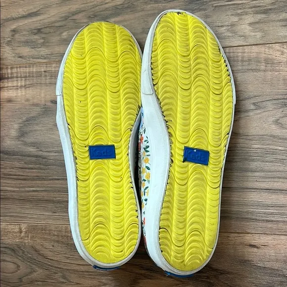 Keds Rifle Paper Co. Double Decker Wildwood Slip on Canvas Sneaker Size 8