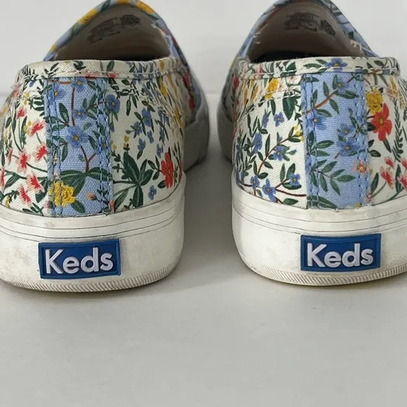 Keds Rifle Paper Co. Double Decker Wildwood Slip on Canvas Sneaker Size 8