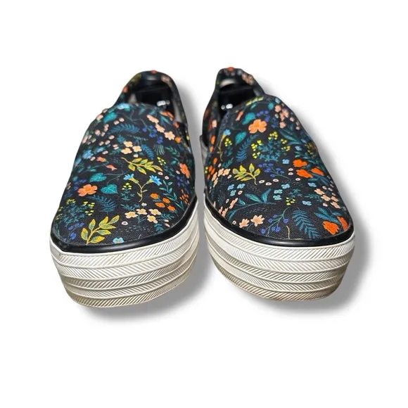 Keds X Rifle Paper Co. Triple Decker Slip-On Platform Floral 7.5