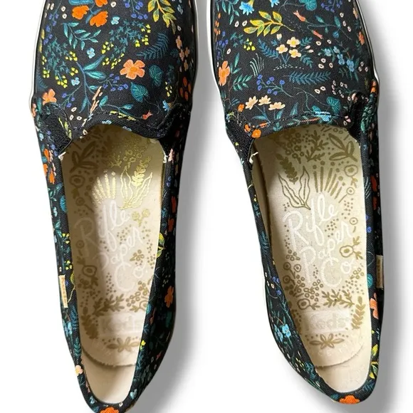 Keds X Rifle Paper Co. Triple Decker Slip-On Platform Floral 7.5