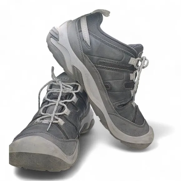 KEEN Circadia Hiking Shoes Mens US 11.5 Steel Grey 1026775 Waterproof Supportive