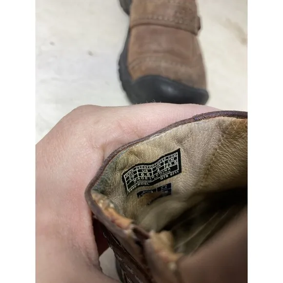 Keen Kaci Shoes Womens 6.5 Clog Mule Slip On Comfort Brown Leather Stitched