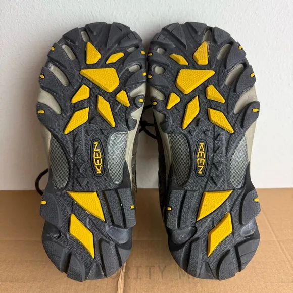 Keen M7/W8.5 Targhee II Waterproof Hiking Shoes Cascade Brown/Golden Yellow