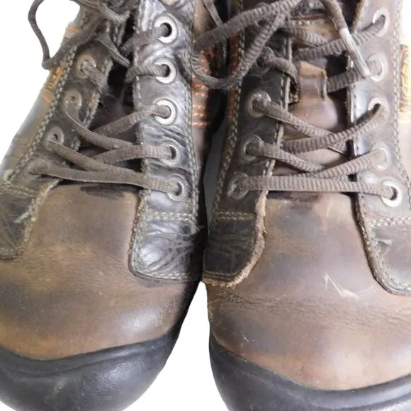 Keen Men's Austin Oxford Brown Leather Lace-up Oxfords Shoes Size 8.5