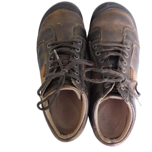 Keen Men's Austin Oxford Brown Leather Lace-up Oxfords Shoes Size 8.5