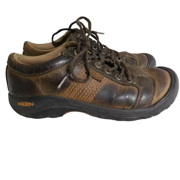 Keen Men's Austin Oxford Brown Leather Lace-up Oxfords Shoes Size 8.5