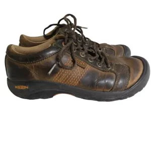 Keen Men's Austin Oxford Brown Leather Lace-up Oxfords Shoes Size 8.5