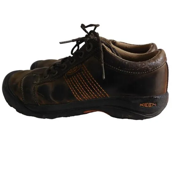 Keen Men's Austin Oxford Brown Leather Lace-up Oxfords Shoes Size 8.5