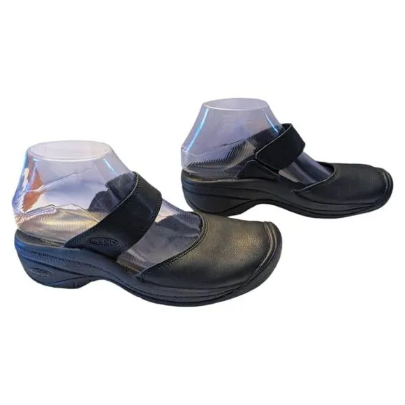 Keen Saratoga Mary Jane Mules Women's Size 6.5 1011506 Black Clogs Slip-ons