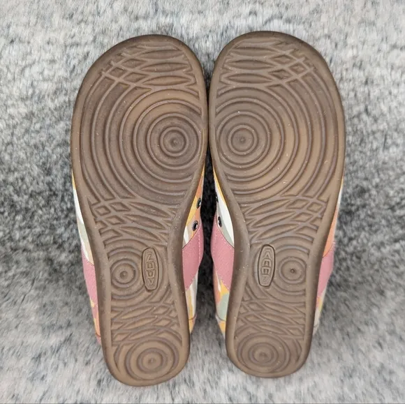Keen Sienna Canvas Mary Jane Slip On Flat Brick Dust Women's 7