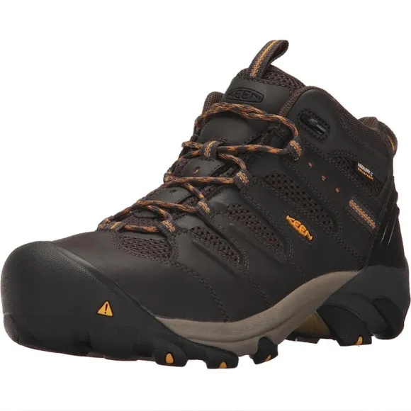 KEEN Utility Men's Lansing Mid Steel Toe Waterproof Work Boot 🥾